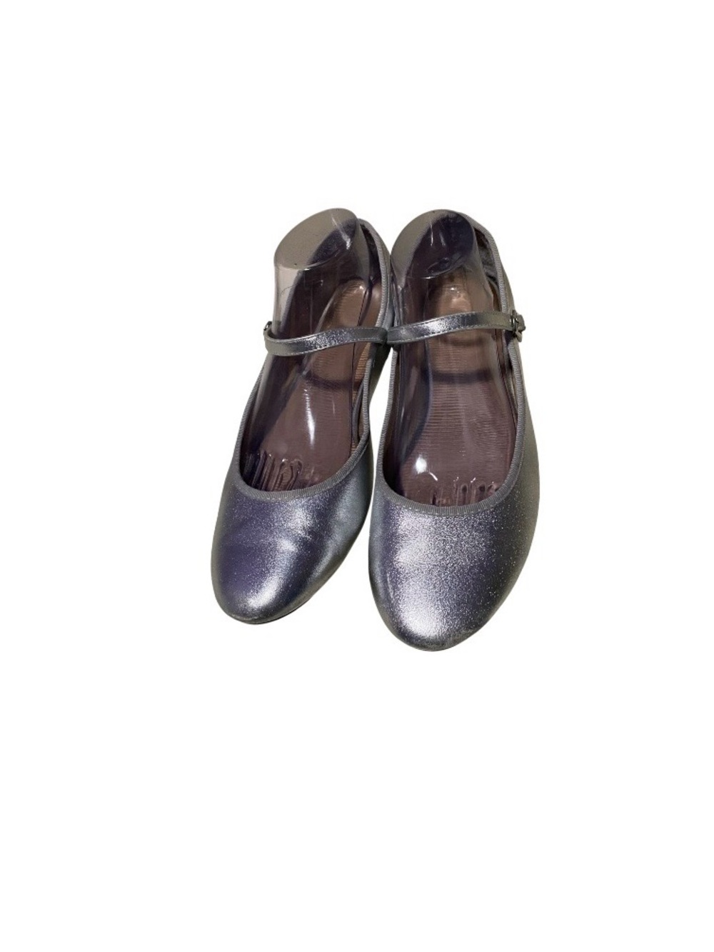 Madden Girl Women’s Metallic Silver Maryjane Flats Sz-10